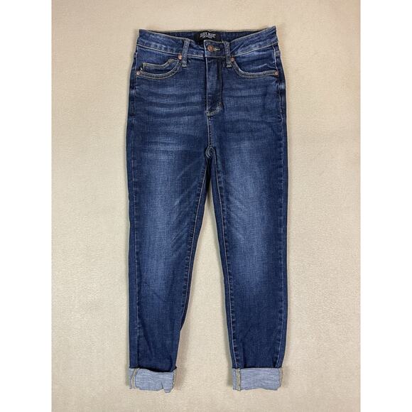 Judy Blue Jeans Womens 3/26 Blue Dark Wash‎ Skinny Fit Mid Rise Stretch Denim - Picture 1 of 13